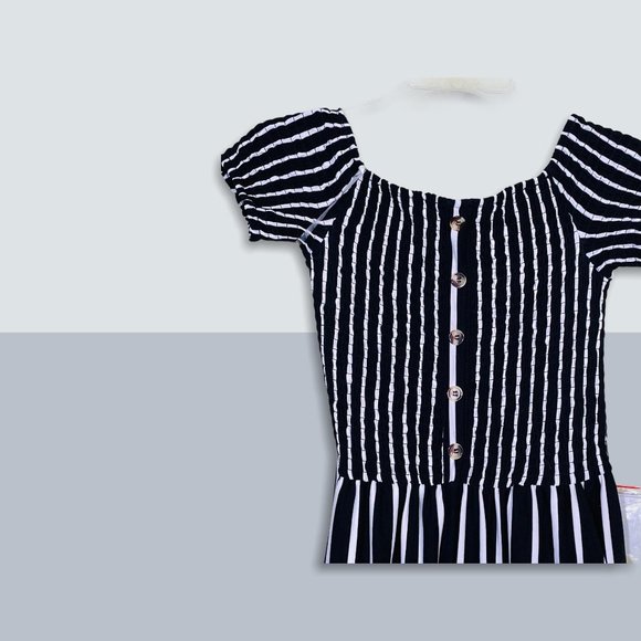 J for Justify Black Striped Pantsuit Jumpsuit NWT - Picture 4 of 8